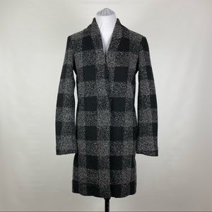 Club Monaco Japhia Wool Blend Plaid Coat XS NWT